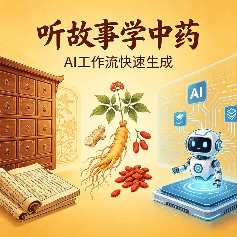 软件应用13期｜听故事学中药AI工作流